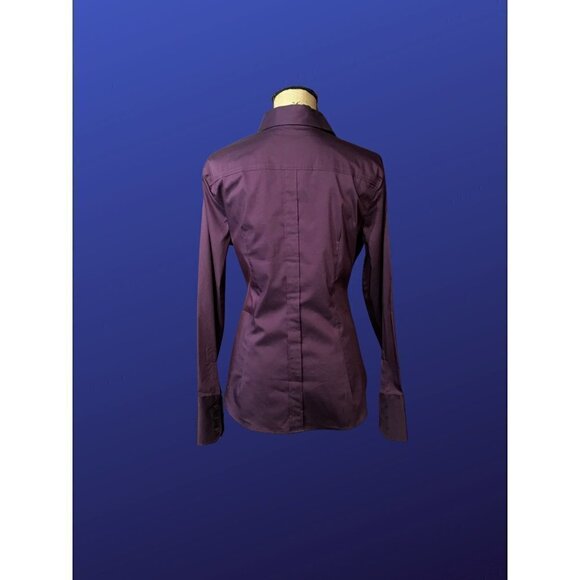 NEW YORK & COMPANY STRETCH “The Madison” Fitted Blouse, PURPLE, NWOT, Size L - Picture 2 of 8